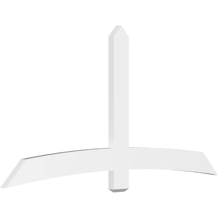 Ekena Millwork Bellingham Architectural Grade PVC Gable Bracket, 84"W x 42"H x 2"D x 6"F, 12/12 Pitch GBP084X42X0206BEL00